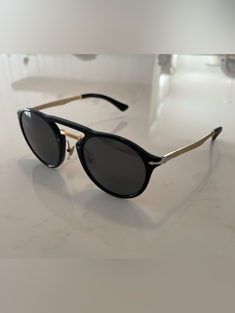 Persol 3264s - Black Sunglasses with Gold Bridge